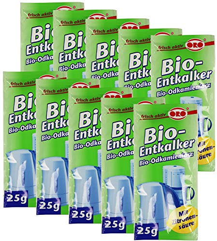 10x Orofix Bio-Entkalker Sparpack für Kaffeemaschinen & Wasserkocher - mit Zitronensäure (10 x 25g)