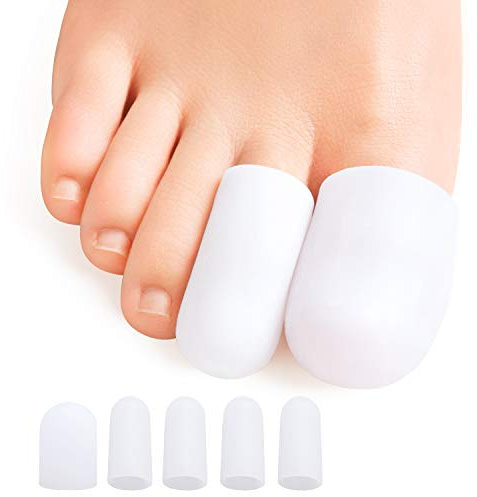 Sumifun 10 Stücke Gel Zehenkappen mit komfortablen und weichen silikon, Schutz vor Blasenbildung, eingewachsene Zehennägel, gel zehenschutz geeignet für den großen und kleinen Zeh