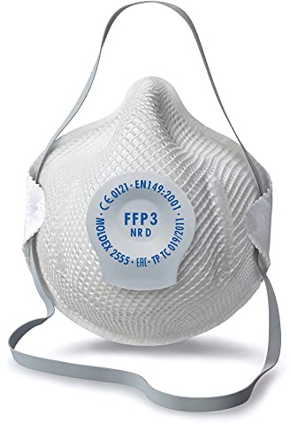 Moldex 2555 FFP3 NR D Lot de 20 masques respiratoires avec valve de climatisation classique Multicolore