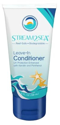 STREAM 2 SEA Après-shampooing sans rinçage démêle et régénère les cheveux hydratant Formule naturelle sans danger pour les cheveux secs et abîmés | 180 ml sans paraben avec protection UV