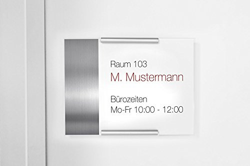 Türschild Topas (Büro, Office, Praxis, Verwaltung) - Acryl und Aluminium (160 x 120)
