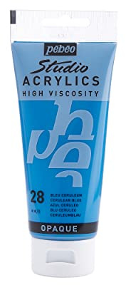 PEBEO 100 ml Studio Acrylic Paint, Cerulean Blue