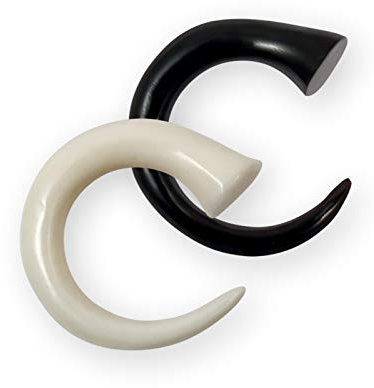 Fly Style Dehnschnecke Dehnsichel aus Horn oder Knochen, Grösse:3 mm, Materialwahl:Horn