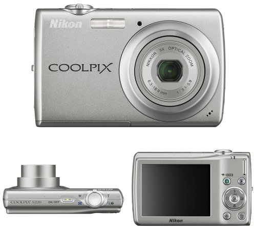 Nikon Coolpix S225 Appareil photo numérique compact 10,34 Mpix Ecran 2,5 Zoom optique 3x Argent