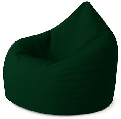 PATCH HOME Sitzsack Tropfenform - Dunkelgrün für In & Outdoor XL 300 Liter - mit Styropor Füllung in 25 versch. Farben und 3 Größen