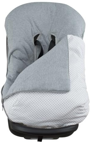 JYOKO KIDS Universal Winterfußsack für Babyschale (Grey Dots, Baumwolle)