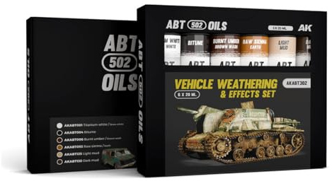 Abtaeilung502 Set Di 6 Colori Ad Olio In Tubetto Da 20ml Per Invecchiamento Di Veicoli