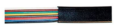 Telefonkabel 8-adrig, flach, schwarz, Spule, 100m