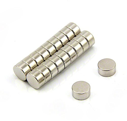 N35 Neodymium Magnet for Arts, Crafts, Model Making, DIY, Hobbies, Office, and Home - 10mm dia x 5mm thick - 2kg Pull - Pack of 20