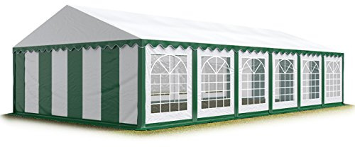 TOOLPORT 6x12 m Tente de réception/Barnum Vert-Blanc Toile de Haute qualité PVC 700 N
