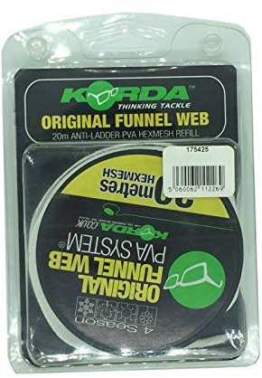 Korda Original Funnel Web 4 Season HEXMESH Refill 20m - PVA Mesh for Carp Fishing, Durable 4-Season Design, Perfect for Boilies, Pellets & Micro Baits, Fast-Melting