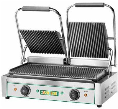 Piastra ghisa doppia RIGATA panini toast RS3493