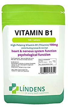 Lindens Vitamin B1 Thiamin 3-Pack 300 Tablets B 1 B-1 Thiamine Natural Quality