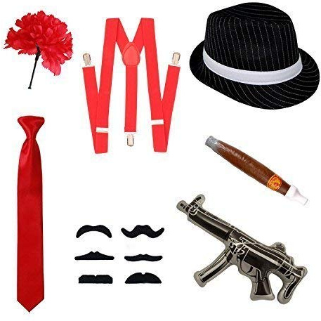Robelli Assorted Adults/Teenager Fancy Dress Costumes (Red Gangster)
