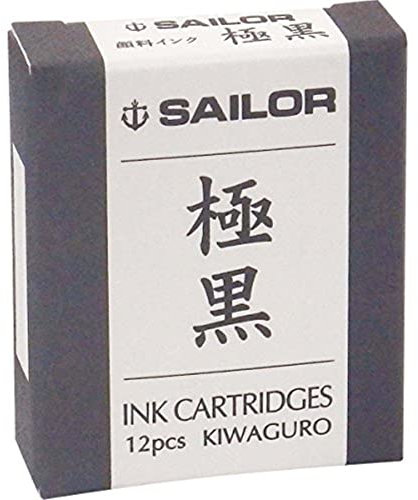セーラー万年筆 Fountain Pen Refills Füllfederhalterpatrone Black 12er Pack φ6.5×49.5mm 1.5g ultra-fine pigment ink (nanoink)