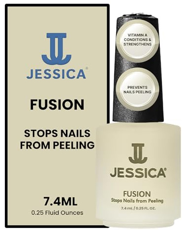 JESSICA Fusion Base Coat, Nail Varnish for Peeling Nails, Conditions and Strengthens with Vitamin A, 7.4ml
