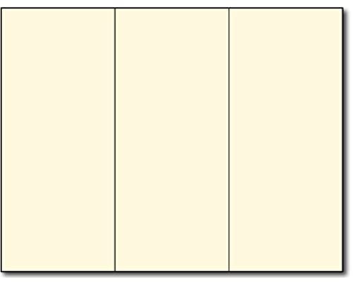 Cream Tri-Fold Brochure Paper 65lb Cover (176gsm) 8.5 x 11 250 Sheets