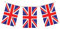 Henbrandt 1 x Union Jack Rectangular Party Bunting 10m Celebration Bunting Great Britain Union Jack British Party Decorations with 20 Flags Royal Theme Garland Pub BBQ Decoration