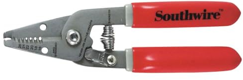 Southwire Compact Wire Stripper 16-26 AWG - Strips, Cuts, & Loops Electrical Wire - Stainless Steel Blades - Spring-Loaded - Lightweight Tool - Compact 16-26 AWG Model