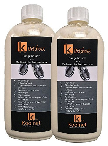 Koolnet NETSHOES Pack de 2 x 500 ML - Cirage Liquide incolore pour cireuse ou Utilisation Manuelle