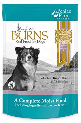 Burns Moist Penlan Chicken/Brown Rice and Vegetables for Dogs, 400 g, Pack of 6