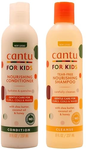 Cantu Care for Kids Tear-free Nourishing Shampoo 8oz & Conditioner 8oz Duo-set by Cantu