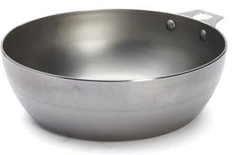 De Buyer - Sauteuse paysanne amovible en tôle d'acier MINERAL B - Diamètre 24 cm -, Gris