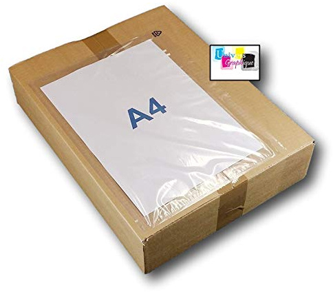 Lot de 100 Pochettes porte-document adhésives transparente C4 315 x 225 mm (feuille A4 non pliée) - Idéales pour l'expédition de petit et grand colis, paquets, palettes Réf UGPAN4-100