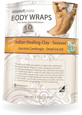 Envoltura corporal DIY: fórmula SPA para uso doméstico: mariscos, arcilla curativa, Garcinia cambogia, y sal marina muerta