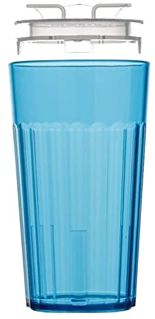 Reflo Smart Cup Bundle (Blue 1-Pack) Montessori Weaning Training for Toddlers, Slow-Spill Open-Cup Design, 360 Rim Flow-Control, Made in USA, BPA-Free, E-Guide via QR Code