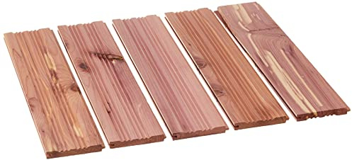 Household Essentials CedarFresh 25003-1 sammankopplade cederträ planka lådfoder | set med 5, brun, 8,9 x 34 x 1,3 cm