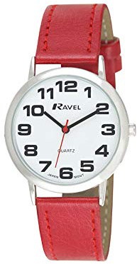 Ravel - Montre Bracelet Unisexe Facile à Lire avec de Gros Chiffres