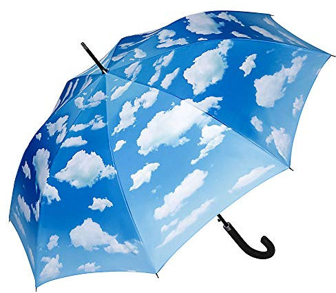 VON LILIENFELD Regenschirm Wolken Bayrischer Himmel Auf-Automatik Damen Herren Stockschirm Stabil
