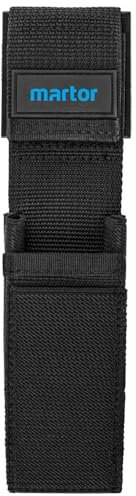MARTOR GÜRTELTASCHE S für Cuttermesser, Tasche Mit 4 Fächern Für Sicherheitsmesser/Stift/Schere, Mit Clip & Klettverschluss, Nylon, Schwarz