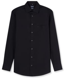 Olymp Modern Fit New Kent Collar Shirt Long Sleeve M - black - 17