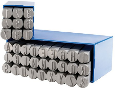 Gravurem 1702000 - Numeri sr-punzone e lettere (combinazione) e az e 0-9 mm