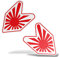 erreinge Aufkleber X2 JDM Wakaba Japan Rechts Dub Tuning In Geformte Kleber für PVC-Aufkleber-Wand-Wand Auto Moto Helmet Camper Laptop - 35 cm