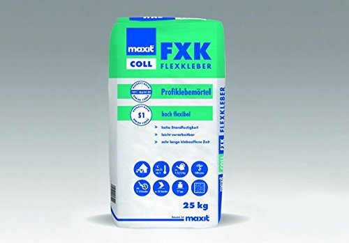 MAXIT coll FXK - adesivo per piastrelle | 25 kg | Adesivo flessibile per piastrelle, colla flessibile, malta per piastrelle, malta per pannelli sottili | per mosaico e pietra naturale | 24 ore