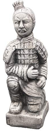 gartendekoparadies.de Figures de Pierre Massive Guerrier Chinois en Terre Cuite en Pierre reconstituée, résistant au Gel (modèle IV)