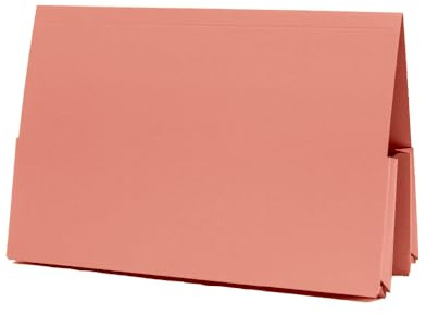 Exacompta - Ref 214-PNKZ - Guildhall - Double Pocket Legal Wallet, 315gsm Premium Quality Heavyweight Manilla, A4 & Foolscap, Blue Angel Certified - Pink, Pack of 25