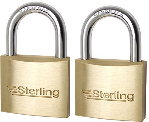 Sterling BPL402 2 x 40mm Medium Profile Brass Padlock-Keyed Alike