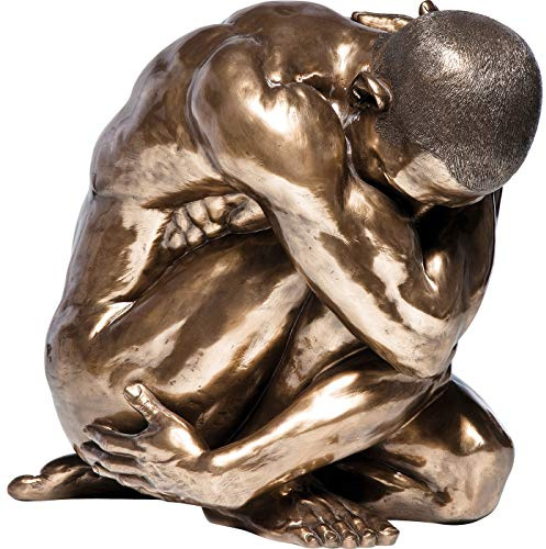Kare Design Figura Decorativa Nude Man Hug, Bronzo, 54Cm, Atletica, Simbolo Estitica, Corpo Umano, Stile Classico Moderno, Decorazione Studio Medico, Palestra, Soggiorno, Stanza Da Letto, Idea Regalo