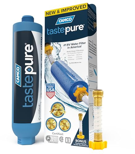 Camco 40013 TastePURE KDF/Carbon Water Filter , Blue