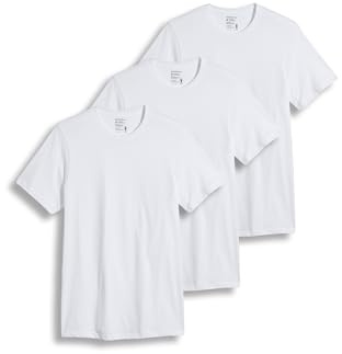 Jockey Classic Crew Neck Undershirt- 3 Pack - 100% Cotton T-Shirts for Men, White, M
