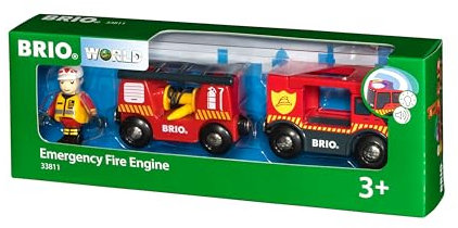 BRIO World - 33811 Feuerwehr-Leiterfahrzeug mit Licht & Sound
