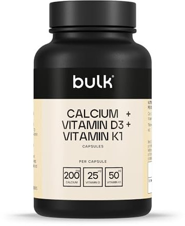 Bulk Calcium, Vitamin D3 and Vitamin K1 Capsules, 1000 mg, Pack of 270, Packaging May Vary