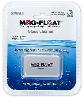 Mag-Float Small Glass Floating Algae Scraper 30 | Magfloat Magnetic Fish Tank Cleaner | Magnet Scrubber Brush Cleaning Tool for Aquarium