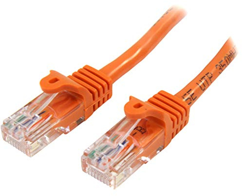 StarTech.com 0.5m Orange Cat5e Patch Cable with Snagless RJ45 Connectors - Short Ethernet Cable - 0.5 m Cat 5e UTP Cable (45PAT50CMOR)