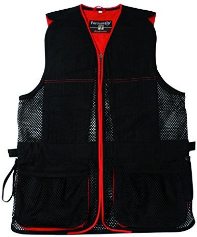 Percussion Gilet Ball Trap Evo Skeet/Clay Shooting Vest - Black & Blue - Size XL