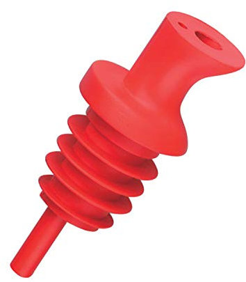 PIAZZA Tappo Versatore Continuo in Plastica - Confezione da 12 Pezzi - Rosso